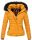 Navahoo warme Damen Winterjacke Kurzjacke gefüttert B301 Gelb - Yellow Größe S - Gr. 36