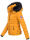 Navahoo warme Damen Winterjacke Kurzjacke gefüttert B301 Gelb - Yellow Größe S - Gr. 36