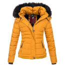 Navahoo warme Damen Winterjacke Kurzjacke gefüttert B301 Gelb - Yellow Größe XXL - Gr. 44
