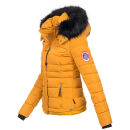 Navahoo warme Damen Winterjacke Kurzjacke gefüttert B301 Gelb - Yellow Größe XXL - Gr. 44