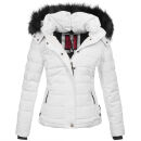 Navahoo warme Damen Winterjacke Kurzjacke gefüttert B301 Weiss Größe M - Gr. 38