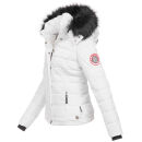 Navahoo warme Damen Winterjacke Kurzjacke gefüttert B301 Weiss Größe M - Gr. 38