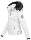 Navahoo warme Damen Winterjacke Kurzjacke gefüttert B301 Weiss Größe L - Gr. 40