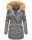 Marikoo Damen Winter Jacke Parka warm gefüttert B362 Grau Größe L - Gr. 40