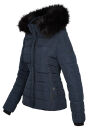 Navahoo Damen Winter Stepp Jacke gefüttert mit Teddyfell B355 Navy Größe L - Gr. 40