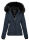 Navahoo Damen Winter Stepp Jacke gefüttert mit Teddyfell B355 Navy Größe L - Gr. 40