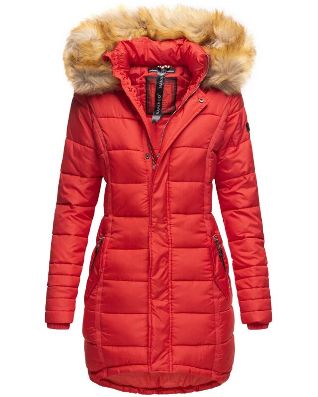 Navahoo Damen Winter Jacke Steppjacke warm gefüttert B374 Rot Größe XS - Gr. 34