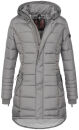 Navahoo Damen Winter Jacke Steppjacke warm gefüttert B374 Grau Größe L - Gr. 40