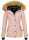 Navahoo warme Damen Winter Jacke mit Kunstfell B392 Rosa Größe XS - Gr. 34