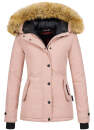 Navahoo warme Damen Winter Jacke mit Kunstfell B392 Rosa Größe XL - Gr. 42