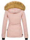 Navahoo warme Damen Winter Jacke mit Kunstfell B392 Rosa Größe L - Gr. 40