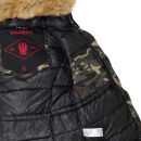 Navahoo warme Damen Winter Jacke mit Kunstfell B392 Camouflage - Army Größe XS - Gr. 34