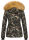 Navahoo warme Damen Winter Jacke mit Kunstfell B392 Camouflage - Army Größe XS - Gr. 34