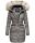 Navahoo Paula Damen Winter Jacke Mantel Parka warm gefütterte Winterjacke B383 Grau Größe XS - Gr. 34
