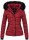 Marikoo warme Damen Winter Jacke Steppjacke B391 Rot Größe XS - Gr. 34