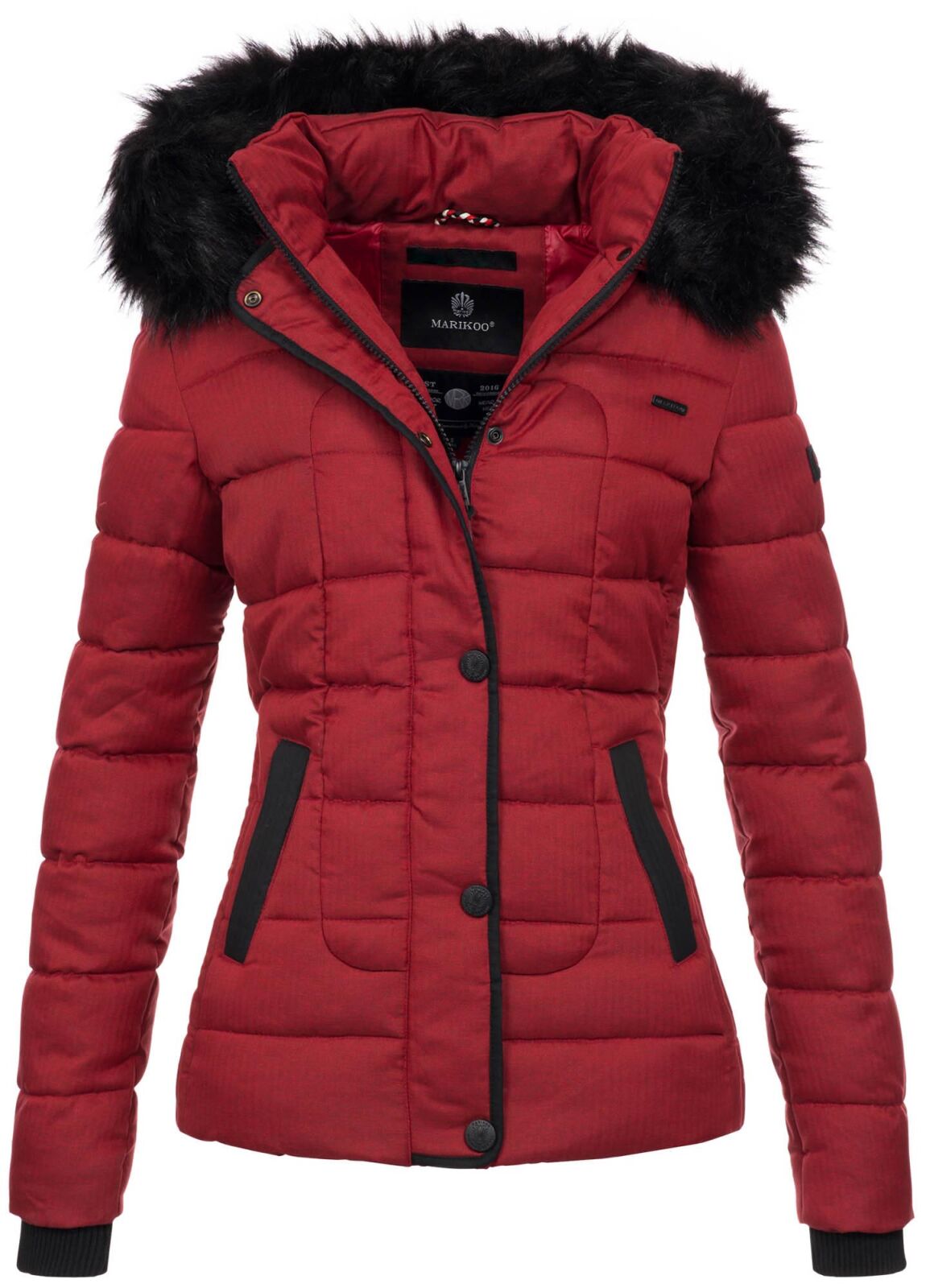 MARIKOO Damen Winterjacke Mit Kapuze – Warme Steppjacke In Vielen Größen