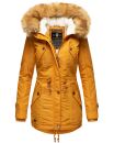 Navahoo warme Damen Winter Jacke mit Teddyfell B399 Gelb Größe XS - Gr. 34