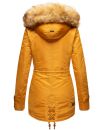 Navahoo warme Damen Winter Jacke mit Teddyfell B399 Gelb Größe XS - Gr. 34