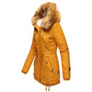 Navahoo warme Damen Winter Jacke mit Teddyfell B399 Gelb Größe XS - Gr. 34