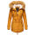 Navahoo warme Damen Winter Jacke mit Teddyfell B399 Gelb Größe XS - Gr. 34