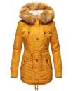 Navahoo warme Damen Winter Jacke mit Teddyfell B399 Gelb Größe XXL - Gr. 44