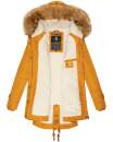 Navahoo warme Damen Winter Jacke mit Teddyfell B399 Gelb Größe XXL - Gr. 44