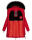 Marikoo warme Damen Winter Jacke Stepp Mantel lang B401 Rot Größe M - Gr. 38