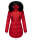 Marikoo warme Damen Winter Jacke Stepp Mantel lang B401 Rot Größe S - Gr. 36