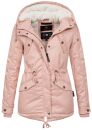 Marikoo Manolya Damen Winter Jacke Parka mit Teddyfell B376 Rosa Größe XS - Gr. 34