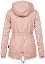 Marikoo Manolya Damen Winter Jacke Parka mit Teddyfell B376 Rosa Größe XS - Gr. 34