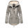Marikoo Manolya Damen Winter Jacke Parka mit Teddyfell B376 Grau Größe XS - Gr. 34