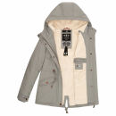 Marikoo Manolya Damen Winter Jacke Parka mit Teddyfell B376 Grau Größe S - Gr. 36