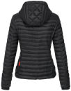 Marikoo Samtpfote leichte Damen Steppjacke B600 Schwarz Größe XS - Gr. 34