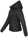 Marikoo Samtpfote leichte Damen Steppjacke B600 Schwarz Größe M - Gr. 38