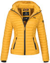 Marikoo Samtpfote leichte Damen Steppjacke B600 Gelb Größe XS - Gr. 34