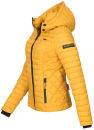 Marikoo Samtpfote leichte Damen Steppjacke B600 Gelb Größe L - Gr. 40