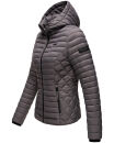 Marikoo Samtpfote leichte Damen Steppjacke B600 Grau Größe XS - Gr. 34