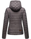 Marikoo Samtpfote leichte Damen Steppjacke B600 Grau Größe XS - Gr. 34