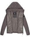 Marikoo Samtpfote leichte Damen Steppjacke B600 Grau Größe XS - Gr. 34