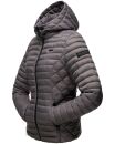 Marikoo Samtpfote leichte Damen Steppjacke B600 Grau Größe M - Gr. 38