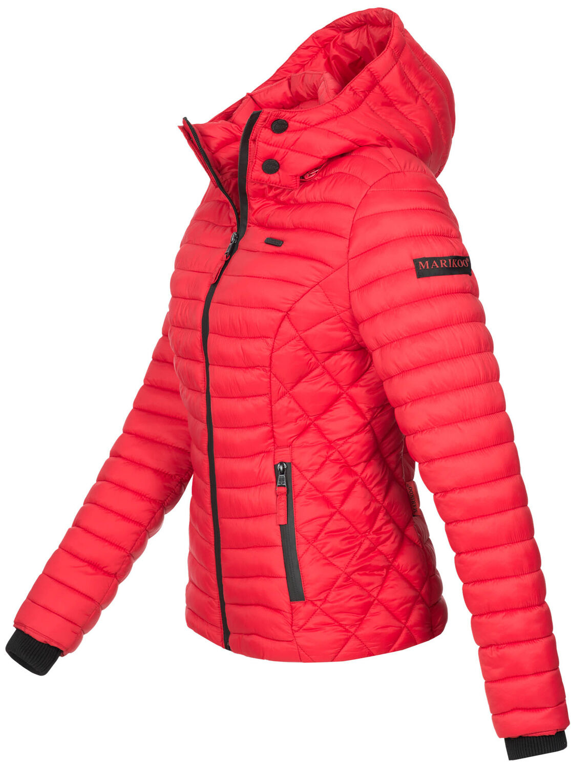 Marikoo Samtpfote leichte Damen Steppjacke B600 Rot Größe M Gr. 38