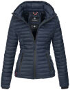 Marikoo Samtpfote leichte Damen Steppjacke B600 Blau Größe M - Gr. 38