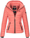 Marikoo Samtpfote leichte Damen Steppjacke B600 Coral Größe XS - Gr. 34