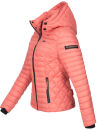 Marikoo Samtpfote leichte Damen Steppjacke B600 Coral Größe M - Gr. 38