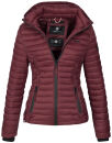 Marikoo Samtpfote leichte Damen Steppjacke B600 Bordeaux Größe XS - Gr. 34