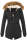 Marikoo Akira warme Damen Winter Jacke mit Kapuze B601 Schwarz Größe S - Gr. 36