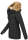 Marikoo Akira warme Damen Winter Jacke mit Kapuze B601 Schwarz Größe L - Gr. 40