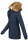Marikoo Akira warme Damen Winter Jacke mit Kapuze B601 Navy Größe XXL - Gr. 44