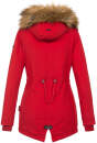 Marikoo Akira warme Damen Winter Jacke mit Kapuze B601 Rot Größe XS - Gr. 34