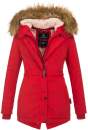 Marikoo Akira warme Damen Winter Jacke mit Kapuze B601 Rot Größe M - Gr. 38